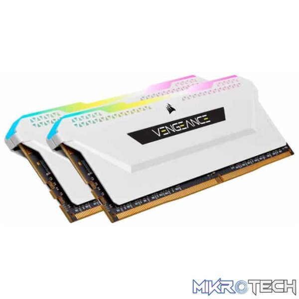 Corsair Vengeance RGB Pro SL 16GB (2x8GB kit) DDR4-3200 CL16 1.35V 288pin Memory kit White - Image 3